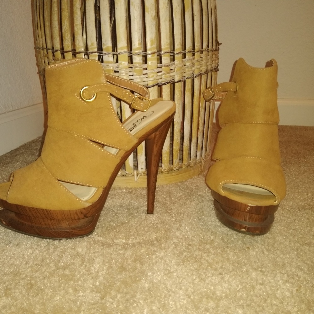 Camel colored stilettos